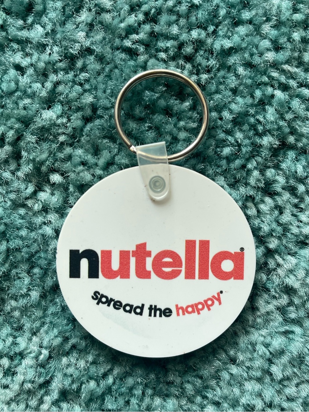 Nutella Happy Face Round Keychain